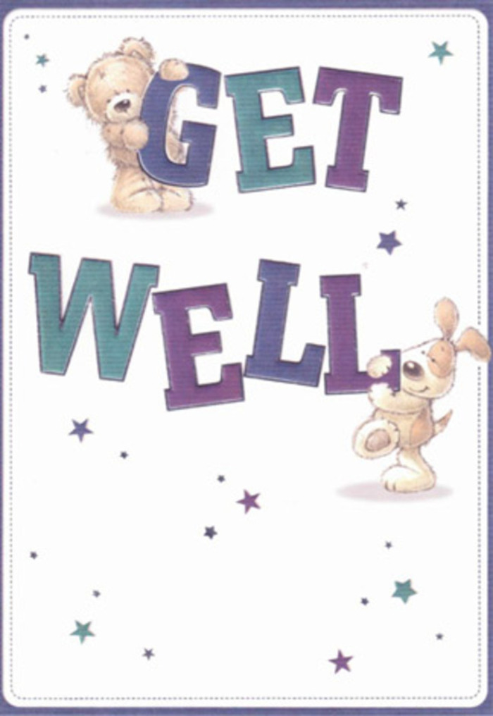 Rendered in rich detail and soft, comforting hues, this get well card unfolds like a gentle narrative-a celebration of heartfelt reassurance, instantly familiar to anyone who has paused in Roundwood Park for quiet reflection. At its heart, a friendly bear and an exuberant puppy share center stage, surrounded by a dance of hopeful stars that seem to twinkle with possibility and carry wishes up to the Willesden sky. The typography is bold and inviting, with layers of purples and aquas that echo the tone of a thoughtfully prepared get well bouquet from our local shop. The soft, almost palpable textures of the animals' fur and velvety ears create a sense of touch and comfort-just as a carefully chosen arrangement allows the sender to reach out and offer sincere support. There's a lightness here, a gentle optimism suffused throughout the composition, enhanced by the card's clean white backdrop, as fresh and uplifting as the scent of early spring blooms awaiting delivery across Willesden. Every brushstroke is placed with care, much like the way every stem is selected for our bouquets at Florist Willesden. This card, just like a lovingly prepared floral gift, radiates positivity, reassurance, and a warmth that transcends distance, offering a small yet meaningful way to brighten a loved one's recovery.
